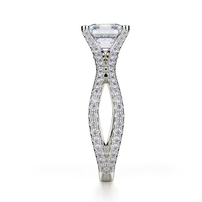 Michael M Prong Asscher Engagement Ring