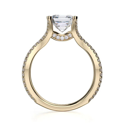 Michael M Prong Asscher Engagement Ring