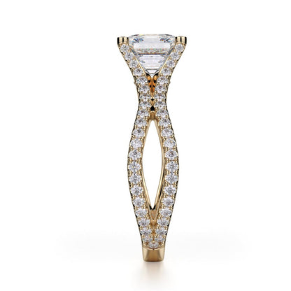 Michael M Prong Asscher Engagement Ring