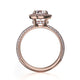 Michael M Halo Oval Engagement Ring