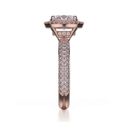 Michael M Halo Oval Engagement Ring