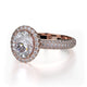 Michael M Halo Oval Engagement Ring