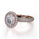 Michael M Halo Oval Engagement Ring