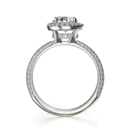 Michael M Halo Oval Engagement Ring