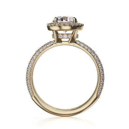 Michael M Halo Oval Engagement Ring