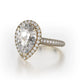 Michael M Halo Pear Engagement Ring