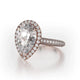 Michael M Halo Pear Engagement Ring