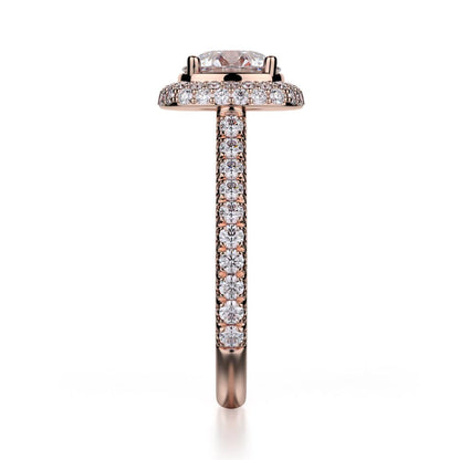 Michael M Prong Round Engagement Ring