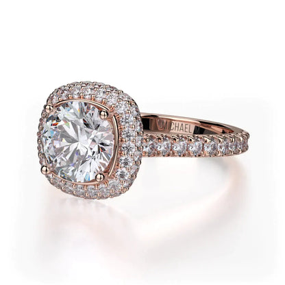 Michael M Prong Round Engagement Ring