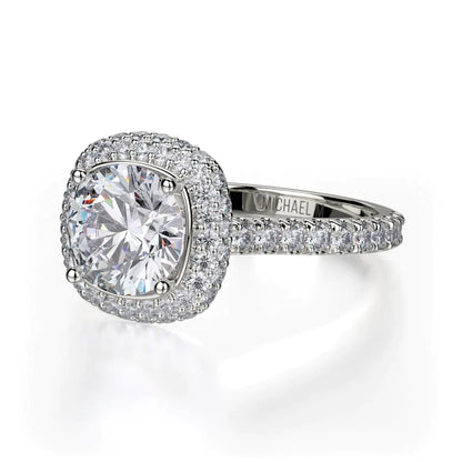 Michael M Prong Round Engagement Ring