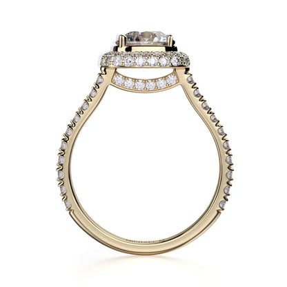 Michael M Prong Round Engagement Ring