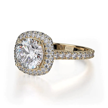 Michael M Prong Round Engagement Ring