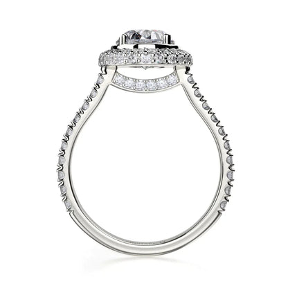 Michael M Prong Oval Engagement Ring