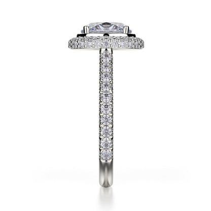 Michael M Prong Oval Engagement Ring
