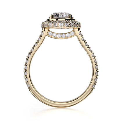 Michael M Prong Oval Engagement Ring