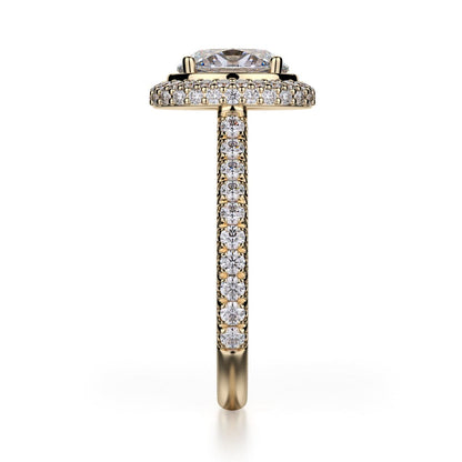 Michael M Prong Oval Engagement Ring
