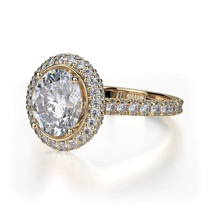 Michael M Prong Oval Engagement Ring