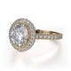 Michael M Prong Oval Engagement Ring