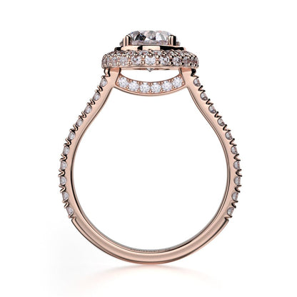 Michael M Prong Oval Engagement Ring