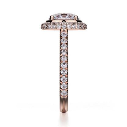 Michael M Prong Oval Engagement Ring