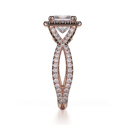 Michael M Prong Princess Engagement Ring