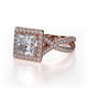 Michael M Prong Princess Engagement Ring
