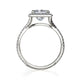 Michael M Prong Princess Engagement Ring