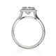 Michael M Prong Princess Engagement Ring