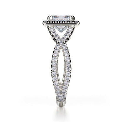 Michael M Prong Princess Engagement Ring