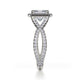 Michael M Prong Princess Engagement Ring