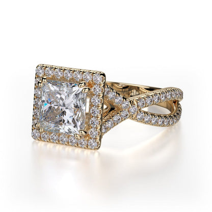 Michael M Prong Princess Engagement Ring