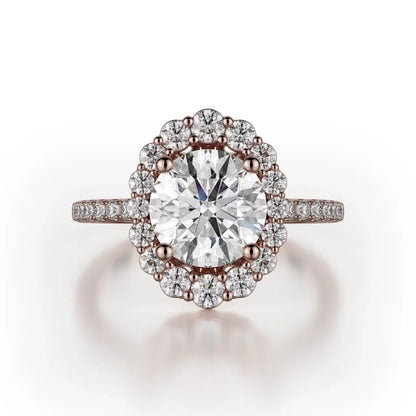 Michael M Center Stone Prong Round Engagement Ring