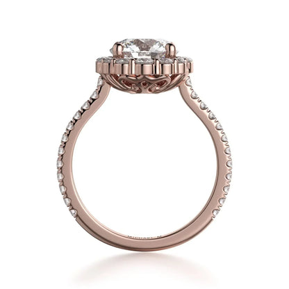 Michael M Center Stone Prong Round Engagement Ring