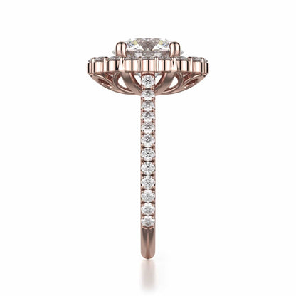 Michael M Center Stone Prong Round Engagement Ring