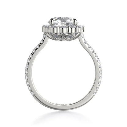Michael M Center Stone Prong Round Engagement Ring