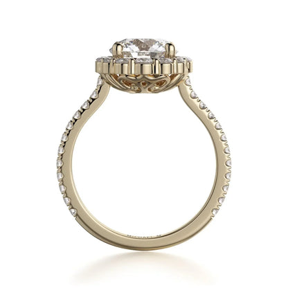 Michael M Center Stone Prong Round Engagement Ring