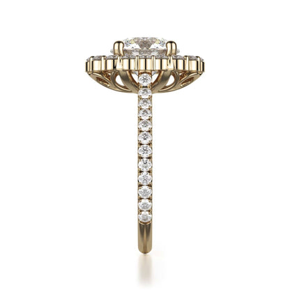Michael M Center Stone Prong Round Engagement Ring
