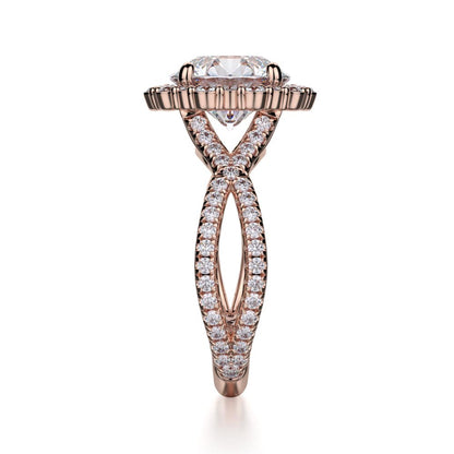 Michael M Prong Round Engagement Ring