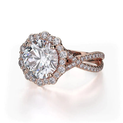 Michael M Prong Round Engagement Ring