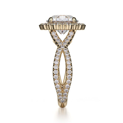 Michael M Prong Round Engagement Ring