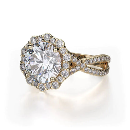 Michael M Prong Round Engagement Ring