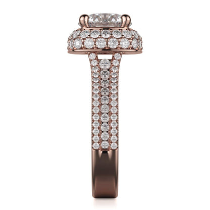 Michael M Pave Round Engagement Ring