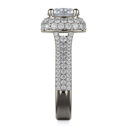 Michael M Pave Round Engagement Ring