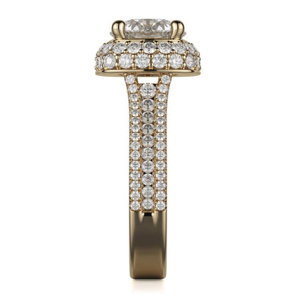 Michael M Pave Round Engagement Ring
