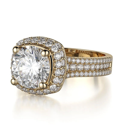 Michael M Pave Round Engagement Ring