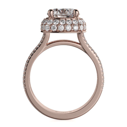 Michael M Pave Round Engagement Ring