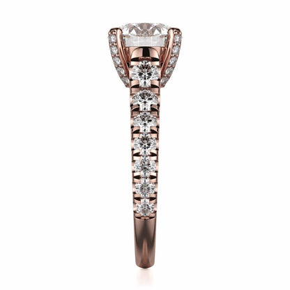 Michael M Prong Round Engagement Ring