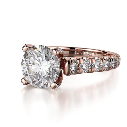 Michael M Prong Round Engagement Ring