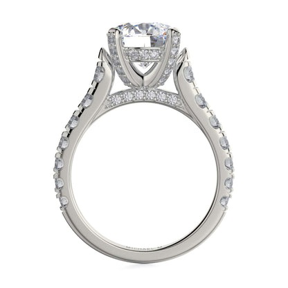 Michael M Prong Round Engagement Ring