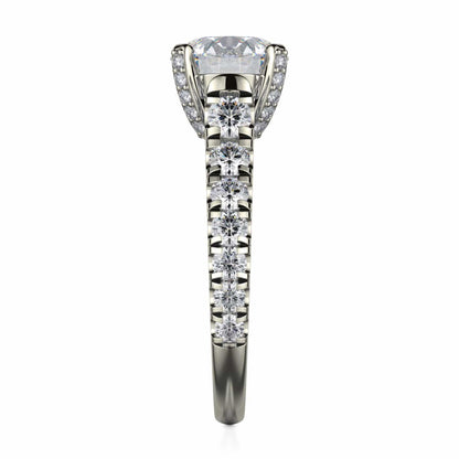 Michael M Prong Round Engagement Ring